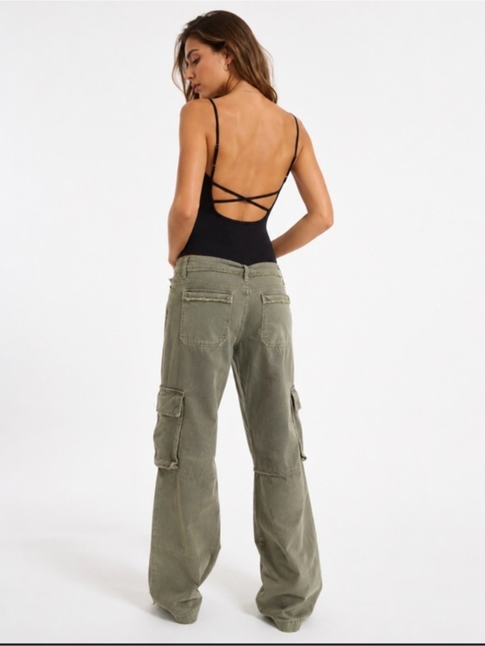 FREE PEOPLE Womens Bodysuit Strappy Basique Black Size S - Picture 6 of 15